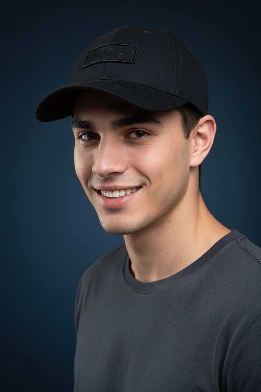 Steezey Black on Black Snapback Hat