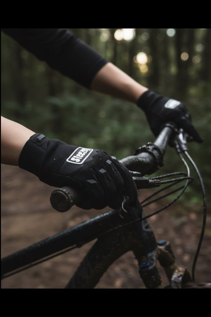 Steezey MTB Black Velocity Riding Gloves