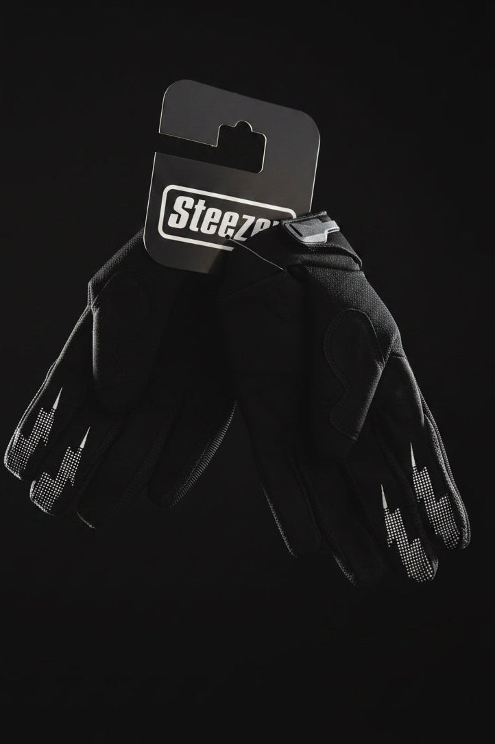 Steezey MTB Black Velocity Riding Gloves
