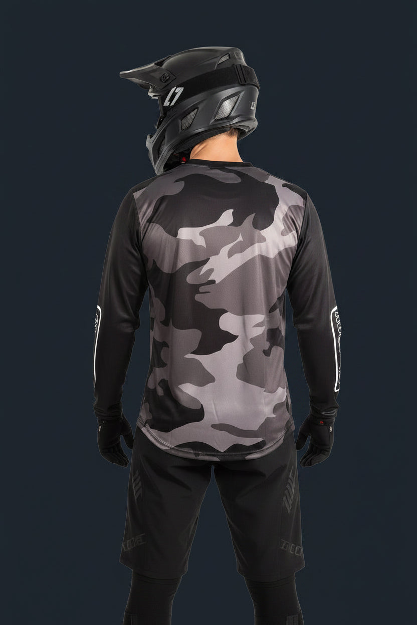 Steezey MTB Black Camo Long Sleeve Jersey