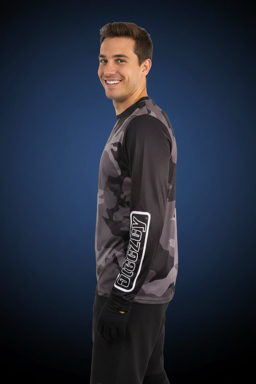 Steezey MTB Black Camo Long Sleeve Jersey