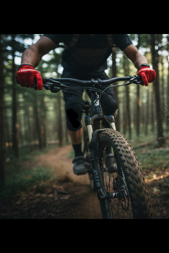 Steezey MTB Red Velocity Riding Gloves