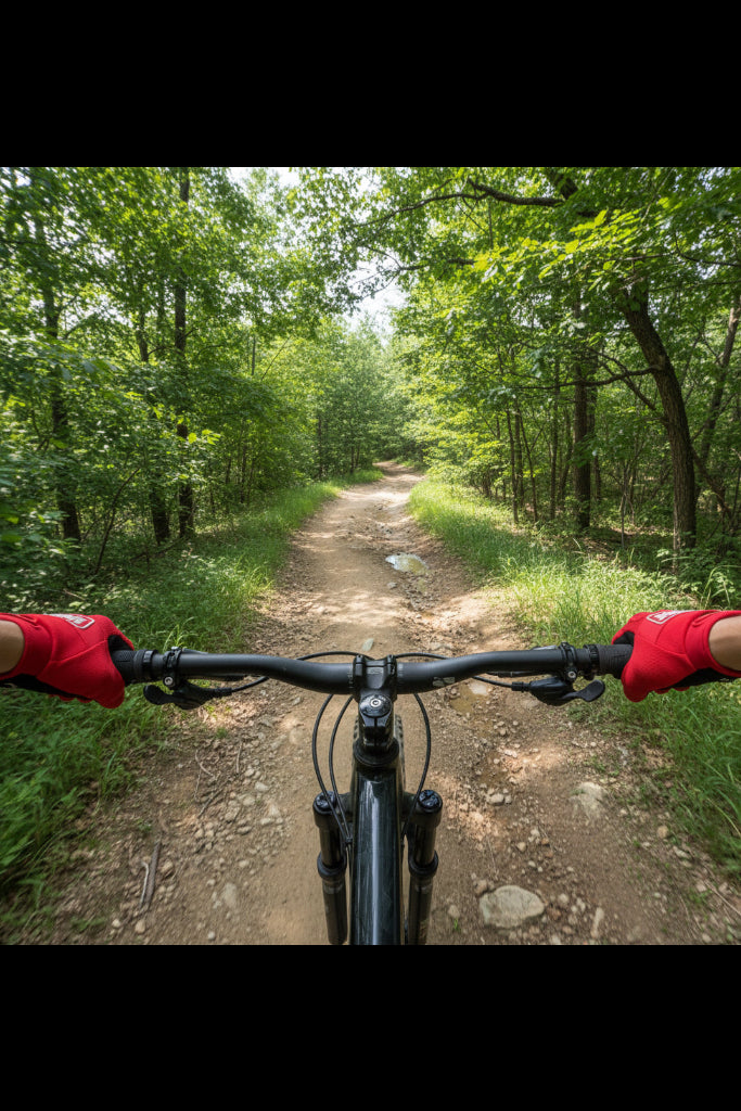 Steezey MTB Red Velocity Riding Gloves