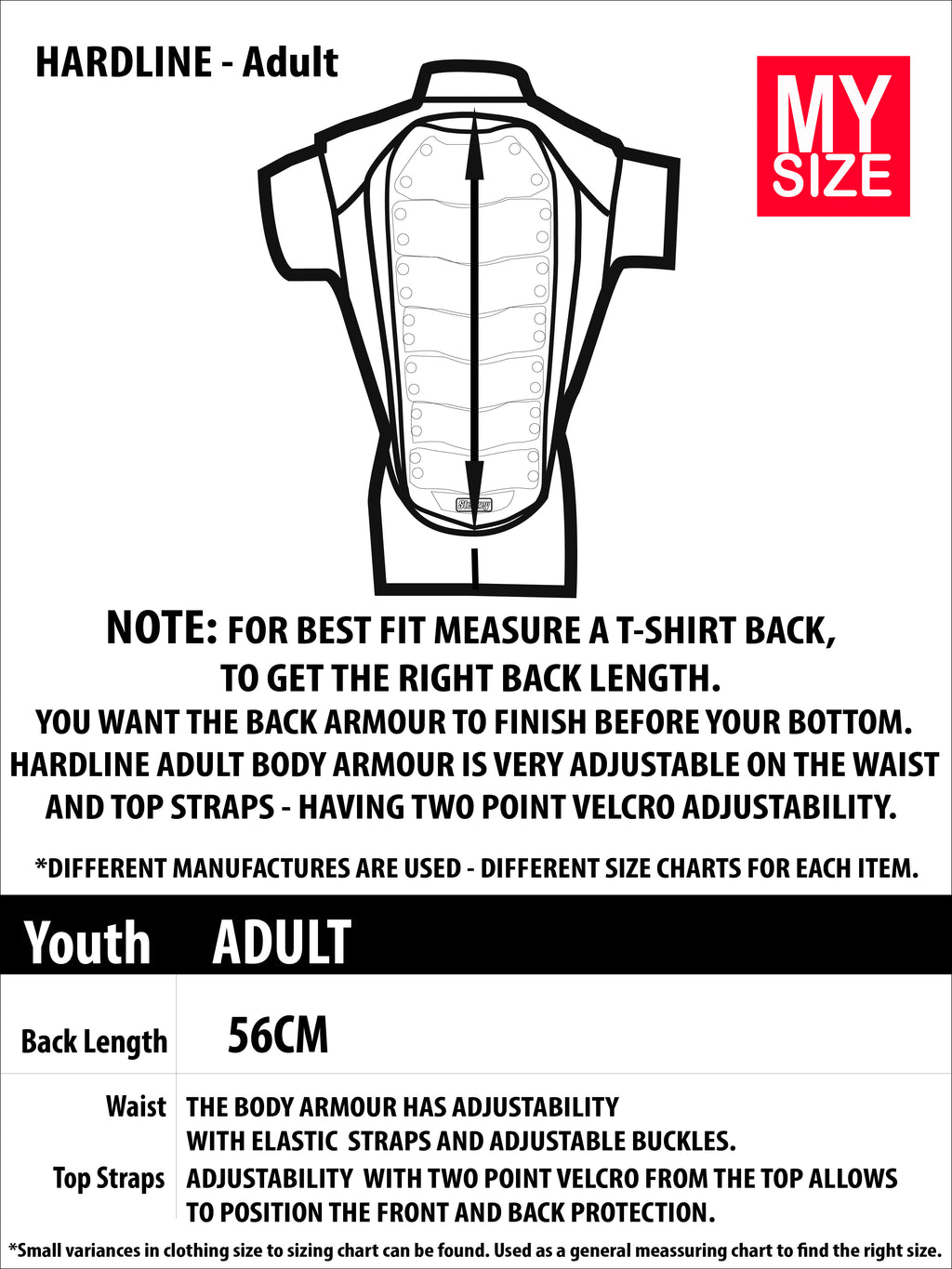 Steezey MTB Hardline Adult - Above/Under Jersey Body Armour