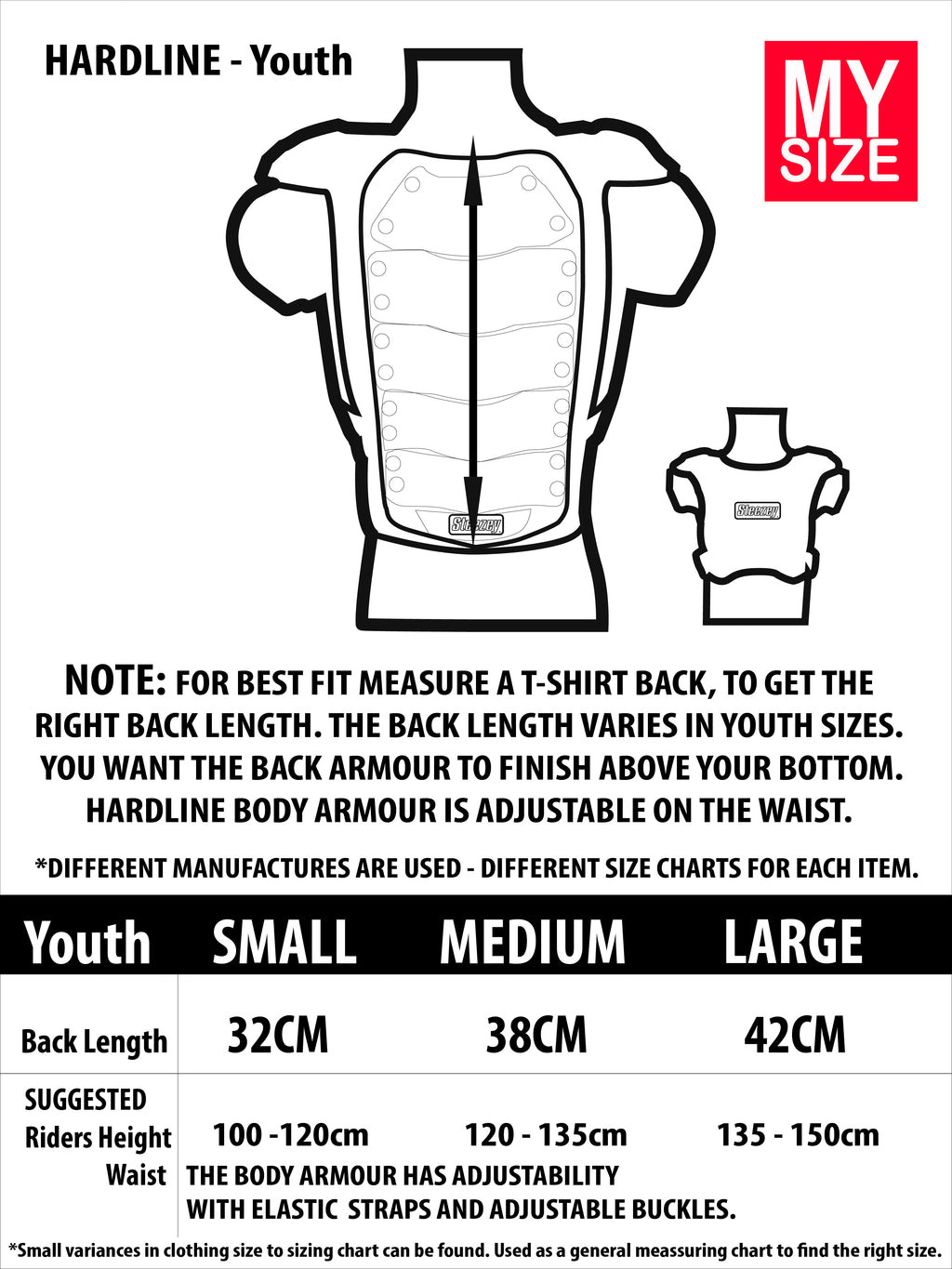 Steezey MTB Hardline Youth Above/Under Jersey Body Armour