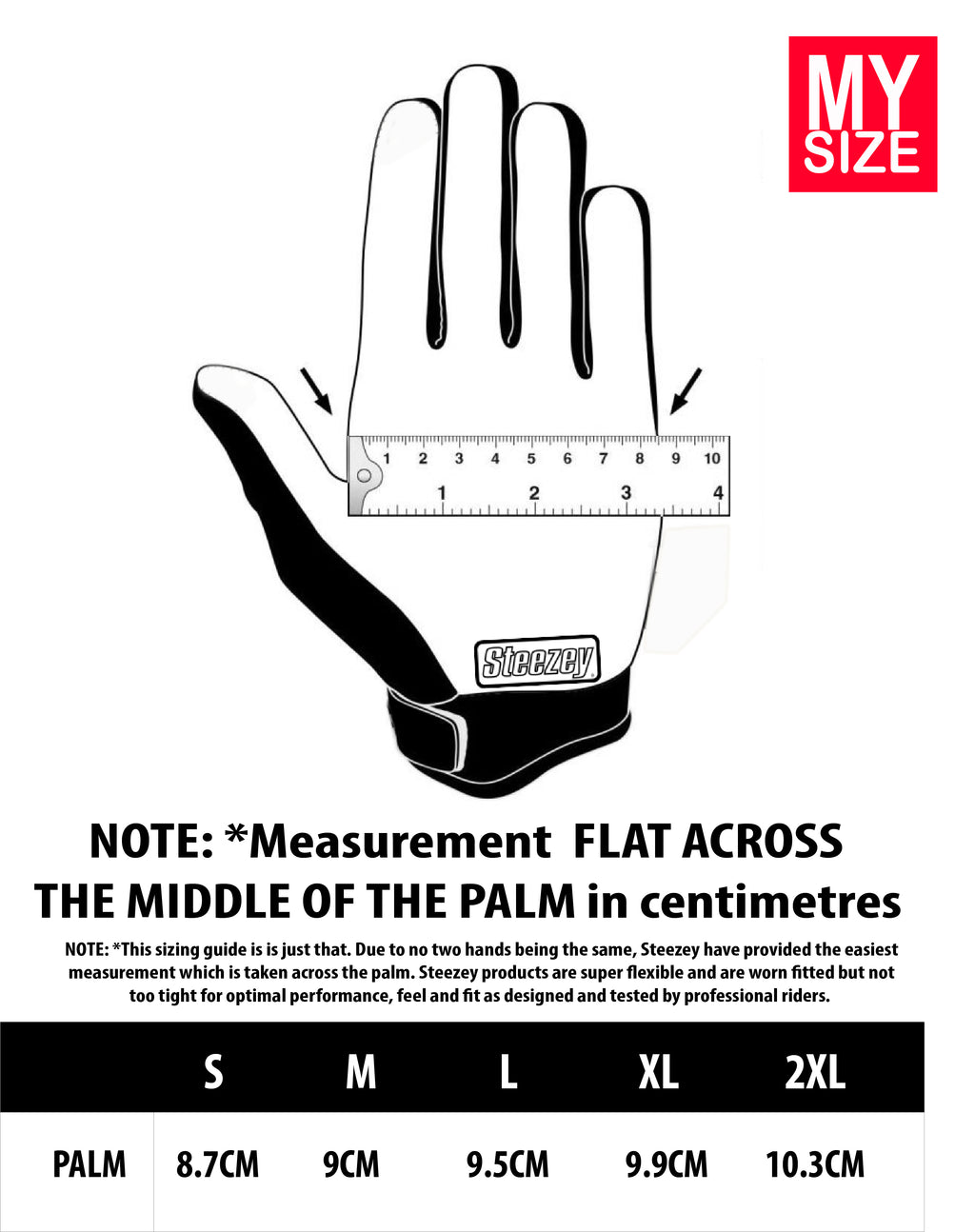 Steezey MTB Red Velocity Riding Gloves
