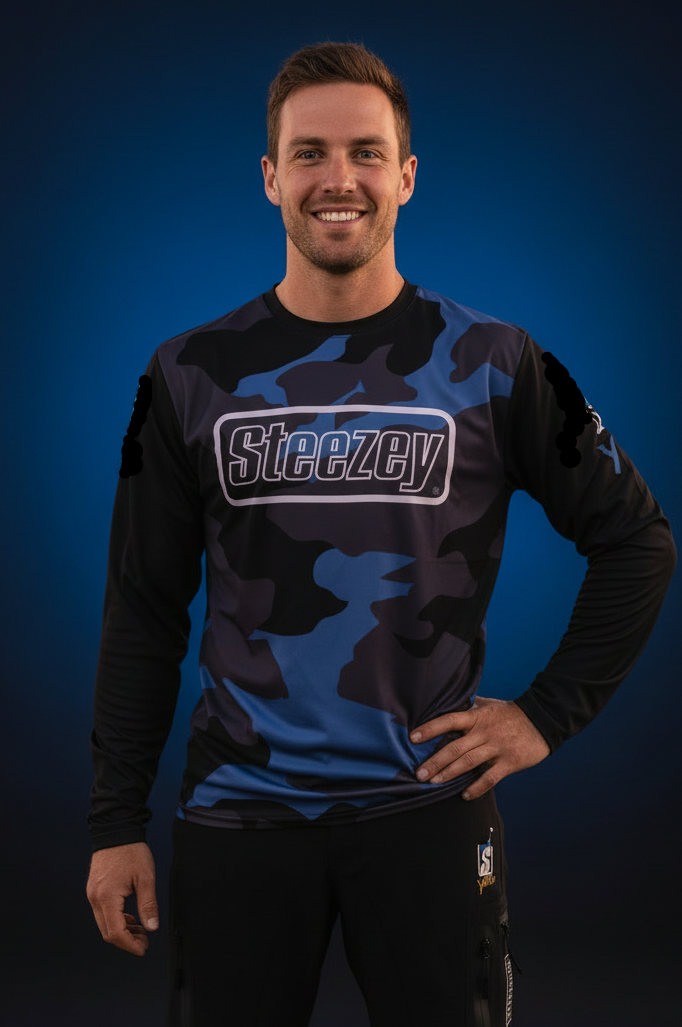 Steezey MTB Blue Camo Long Sleeve Jersey
