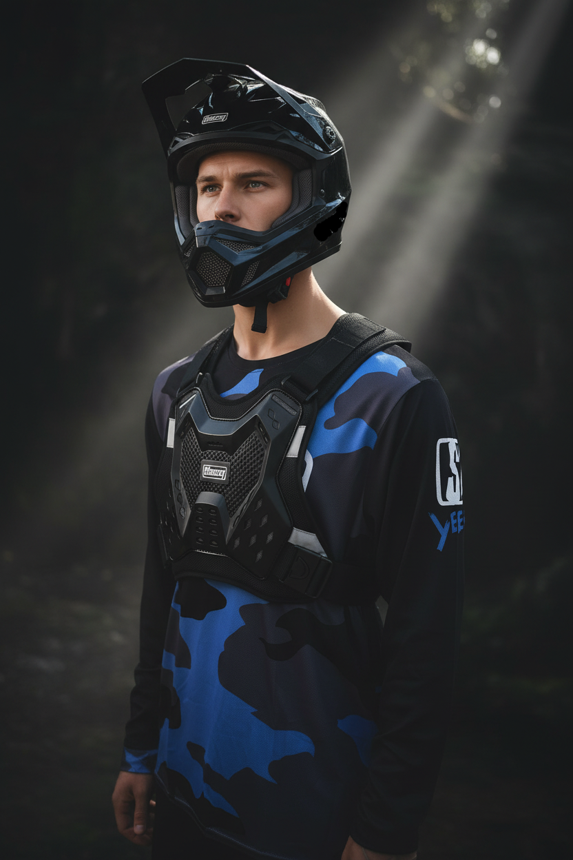 COMBO STEEZEY MTB BLUE CAMO / MTB HARDLINE UNDER OVER JERSEY BODY ARMOUR