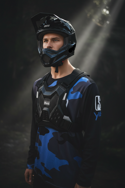COMBO STEEZEY MTB BLUE CAMO / MTB HARDLINE UNDER OVER JERSEY BODY ARMOUR